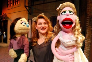 ... (centre) with Kate Monster and Lucy the Slut