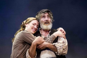 Emily O’Keefe and Paul Michael Glaser in the touring production og Fiddler On the Rood at the Mayflower, Southampton. Picture: Tristram Kenton