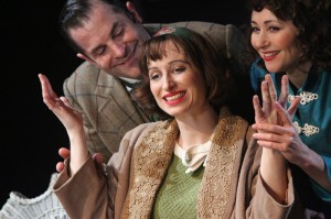 Michael Matus, Isy Suttie and Frances Ruffelle in The A–Z of Mrs P at the Southwark Playhouse. Picture: Roy Tan