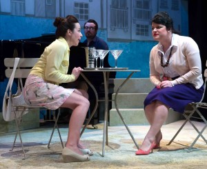 Do I Hear A Waltz at Park Theatre. Rebecca Seale (Leona) and Rosie Strobel (Fioria). Photo credit Bill Knight.