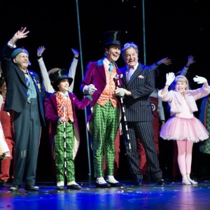 The curtain call at the 1st birthday media night of Charlie and the chocolate factory