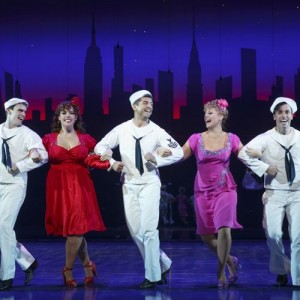 Jay Armstrong Johnson, Alysha Umphress, Tony Yazbeck, Elizabeth Stanley and Clyde Alves in Broadway's ON THE TOWN - Photo by Joan Marcus