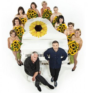 Clockwise Gary Barlow, Tim Firth, Karen West, Vivien Parry, Harriet Thorpe, Shirley Jameson, Claire Moore, Sara Kestelman, Debbie Chazen, Claire Machin and Joanna Riding in The Girls