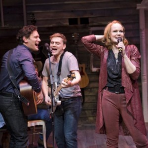 Songbird2 L-R: Eric William Morris, Adam Cochran and Kate Baldwin in SONGBIRD at 59E59 Theaters. Photo by Jenny Anderson Photography