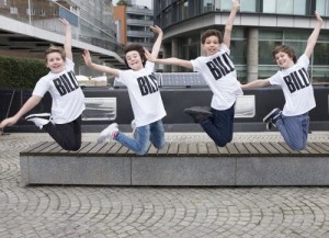 BILLY ELLIOT UK AND IRELAND TOUR - The Billys - Lewis Smallman, Matthew Lyons, Adam Abbou and Haydn May (photo Jonny Ruff) LR