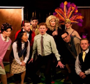 The cast of Lucky Stiff at the