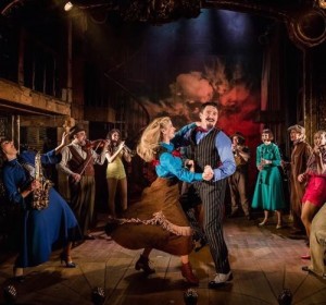 Crazy For You, Watermill Theatre, the cast, Caroline Sheen and Tom Chambers (centre). Photo Richard Davenport